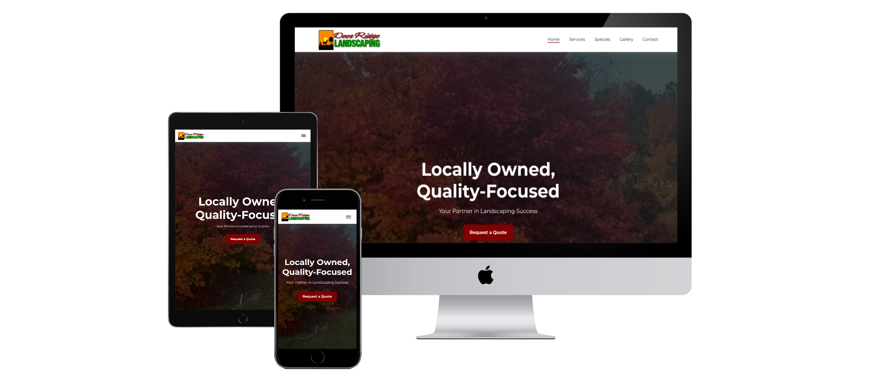 Deer Ridge Landscaping website mockup